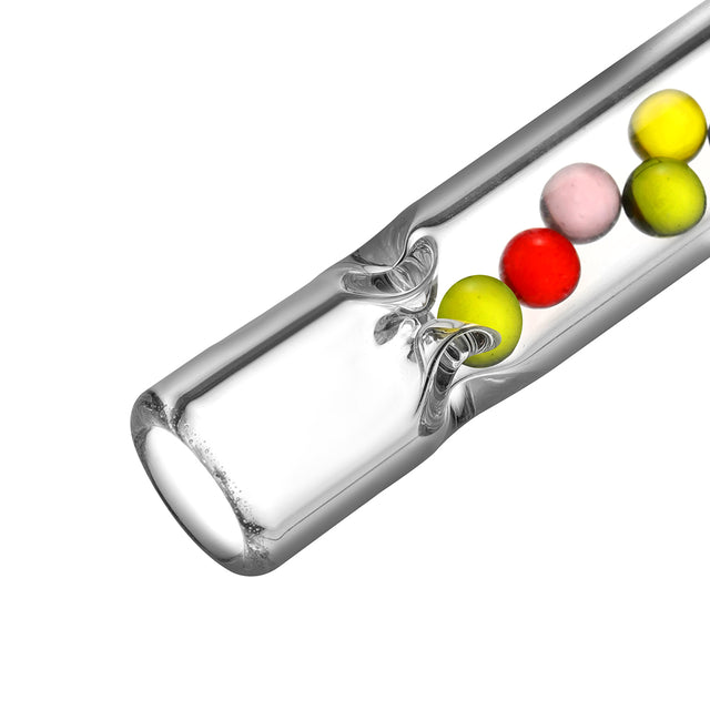 Slim cooling stem with colourful glass cooling beads