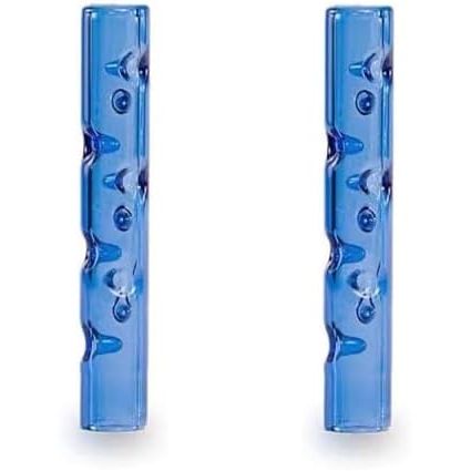 Blue Glass Mouthpiece for Dynavap Tip, Cooling Stem Accessory, 2 Pack