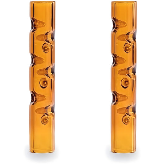 Cooling Dimpled Glass Stem Mouthpiece for POTV Lobo, ONE, XMAX V3 Pro, Pack of 2