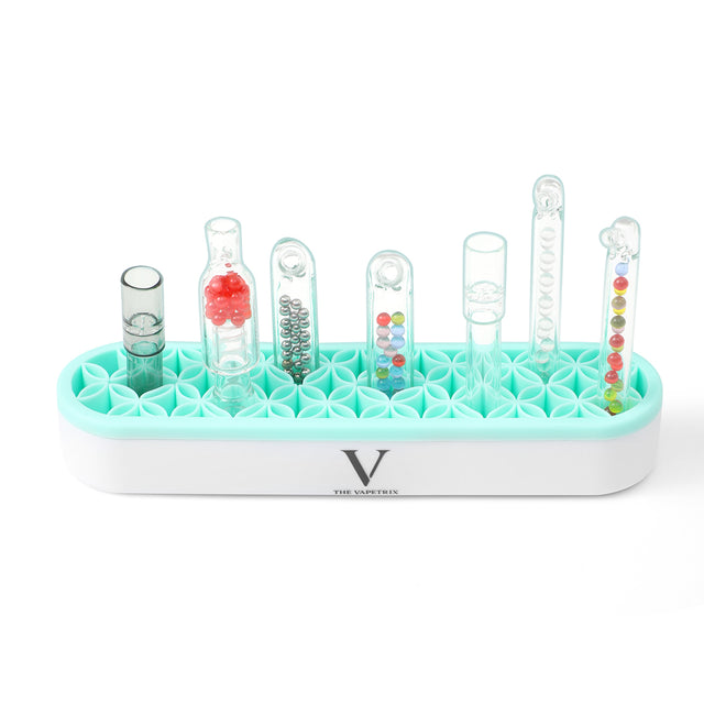 Desktop Glass Stem, Tube and Accessories Organizer for DHVs, Flexi Silicone Interior
