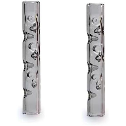 Grey Glass Mouthpiece for Dynavap Tip, Cooling Stem Accessory, 2 Pack
