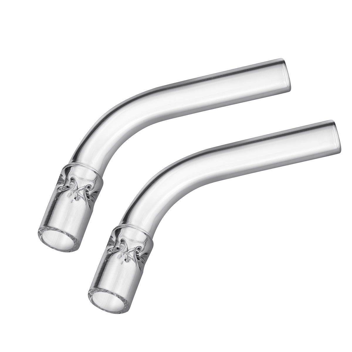 High Airflow Angled XL Stem for Arizer Solo 3, Air 2 Max – Long Angled 110mm, Ultra Thick Glass, Pack of 2