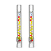 High Airflow Cooling Colored Balls Stem for Arizer Solo 3, Air 2 Max – Long 110mm, Ultra Thick Glass, Pack of 2