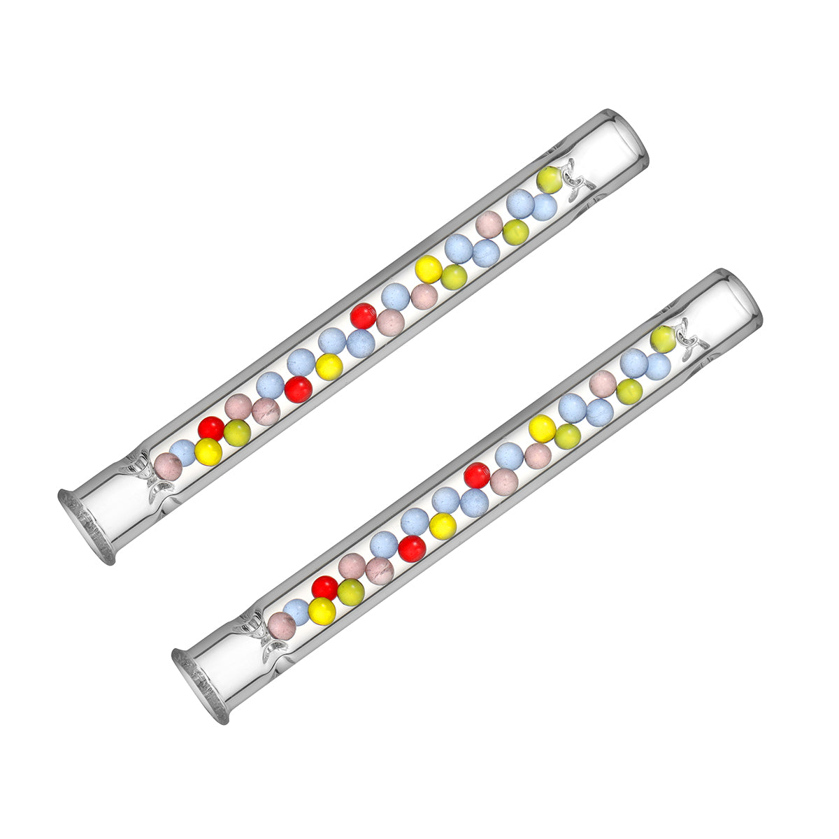 Long Colored Cooling Balls 110mm Glass Stem Mouthpieces for Arizer ArGo / ArGo SRT, High Air Flow, Ultra Thick Glass, Pack of 2