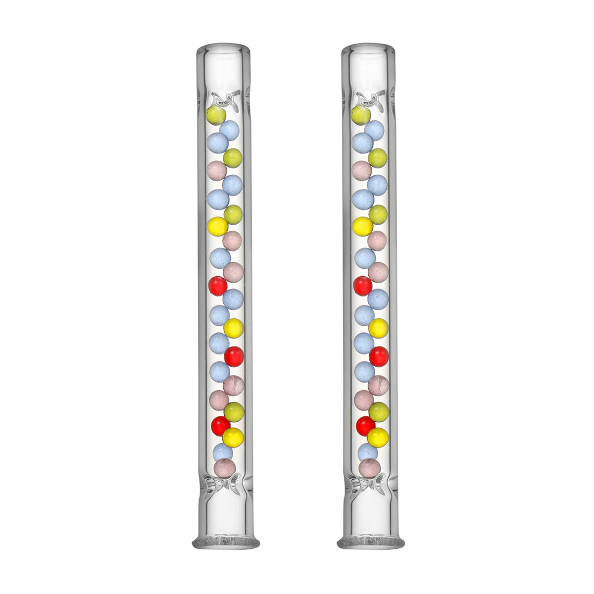 Long Colored Cooling Balls 110mm Glass Stem Mouthpieces for Arizer ArGo / ArGo SRT, High Air Flow, Ultra Thick Glass, Pack of 2