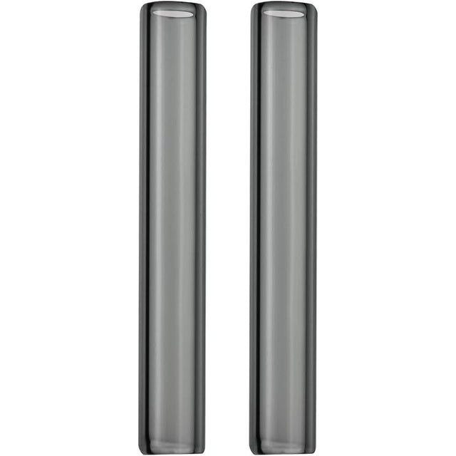 Long Glass Mouthpiece Stems for POTV LOBO and ONE - 2 Pack Straight Half-Black Vaporizer Accessory Set (120mm)