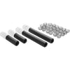 Shatter Resistant Black Wrap Glass Tube Stems for the Arizer Solo 2, 3 and Air 2 (incl Max versions) - 4 Stems and 25 Concave Screens