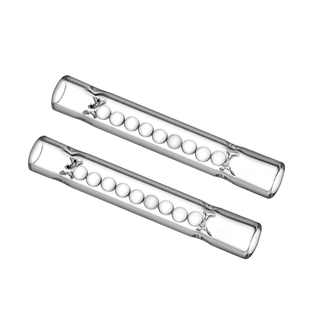 Slim glass cooling stem with cooling beads