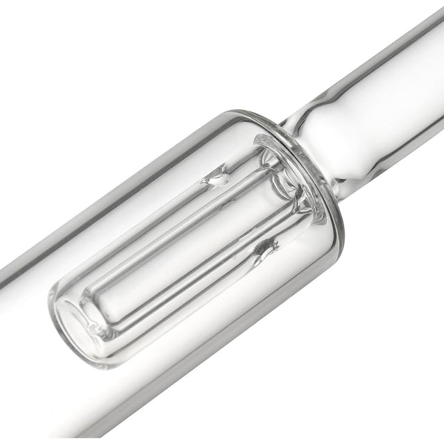 Close-up of the Pop-Top bubbler's water chamber and slotted inner tube